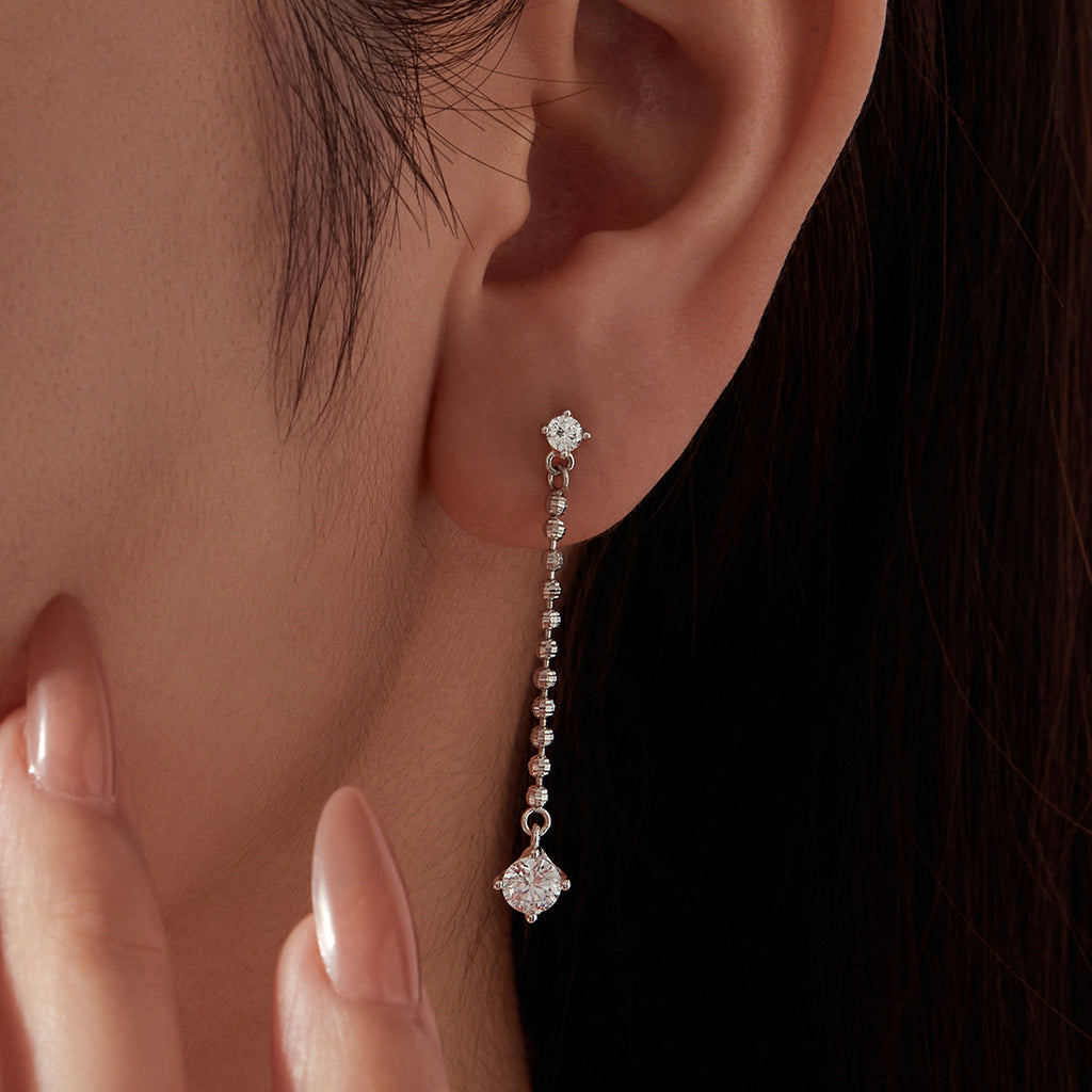 Sparkling Tassel Stud Earrings