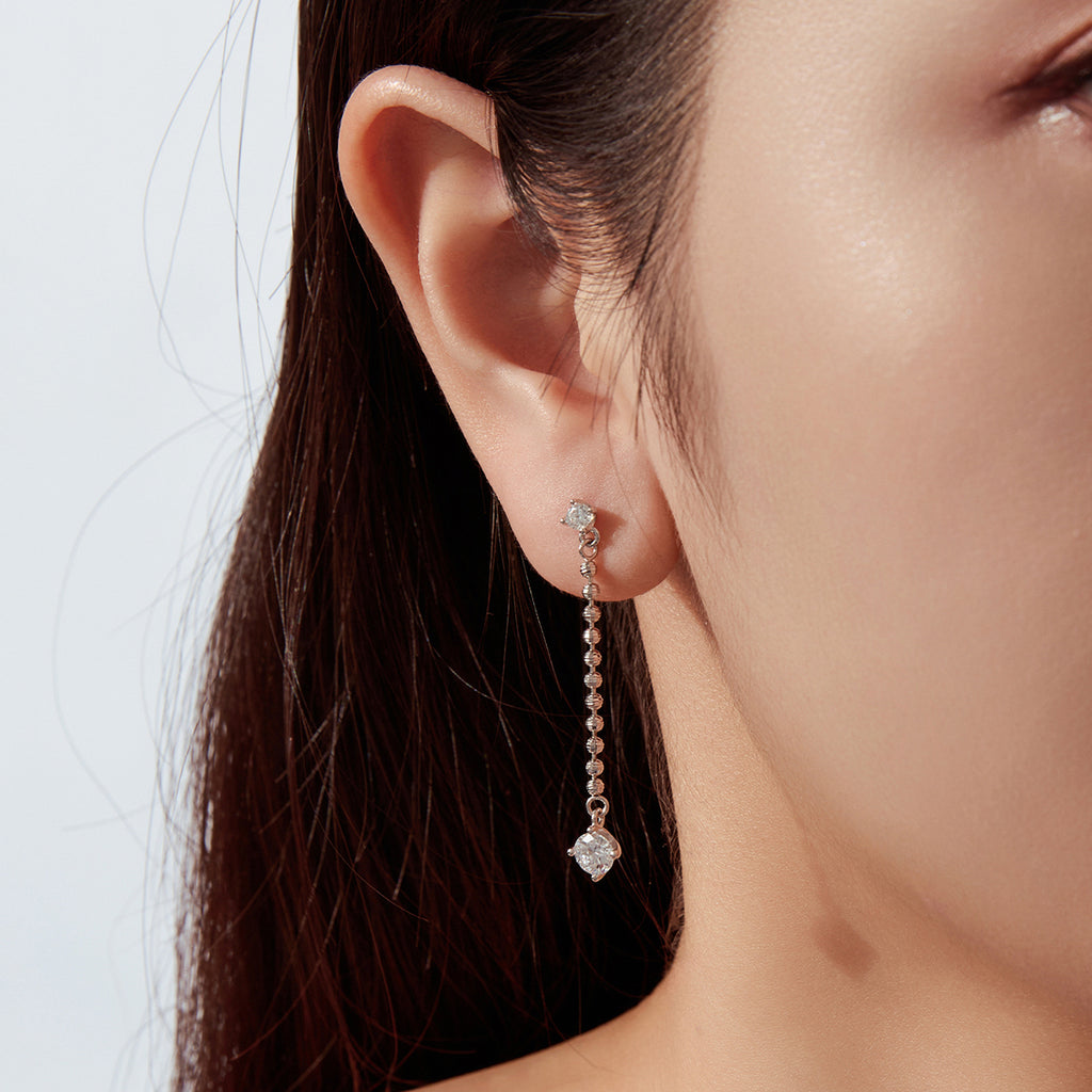 Sparkling Tassel Stud Earrings