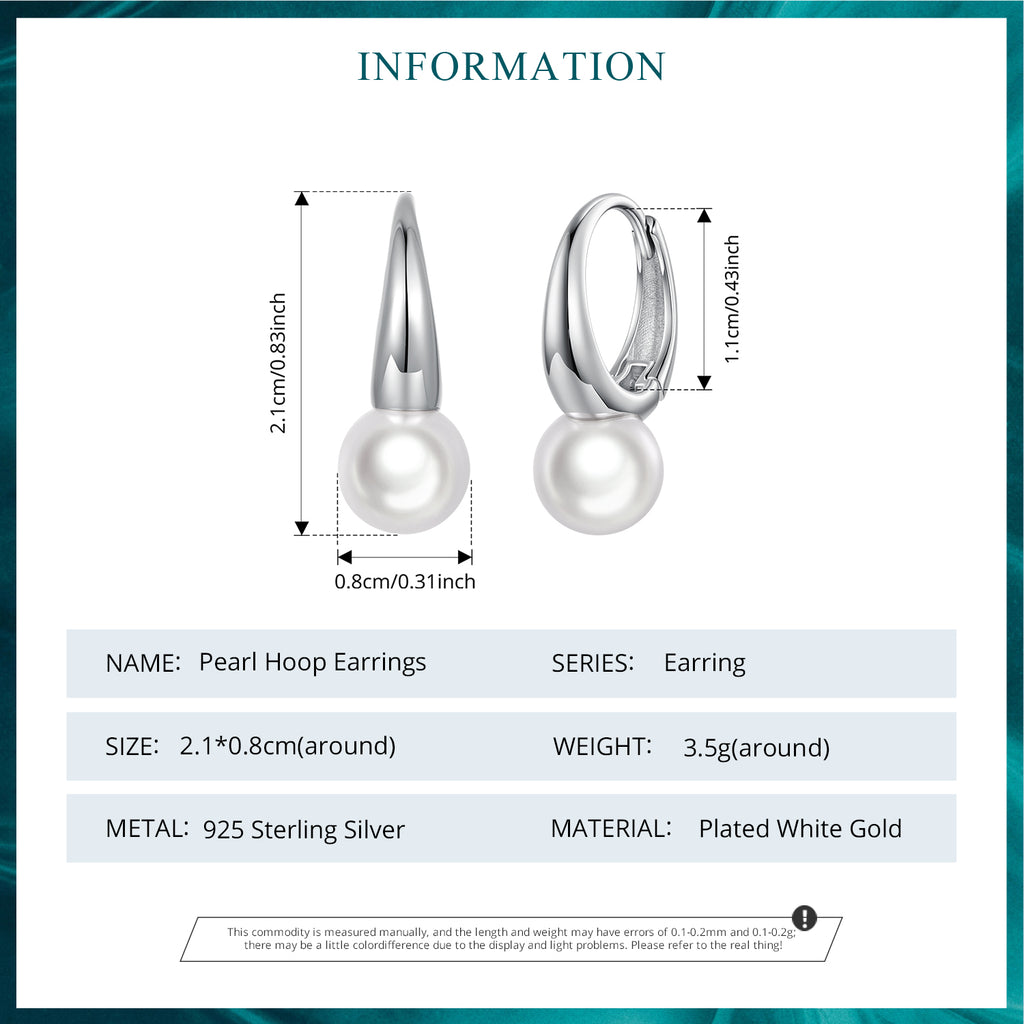 Pearl Hoop Earrings