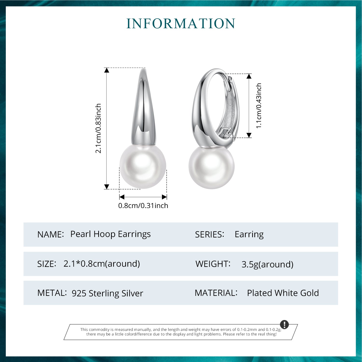 Pearl Hoop Earrings