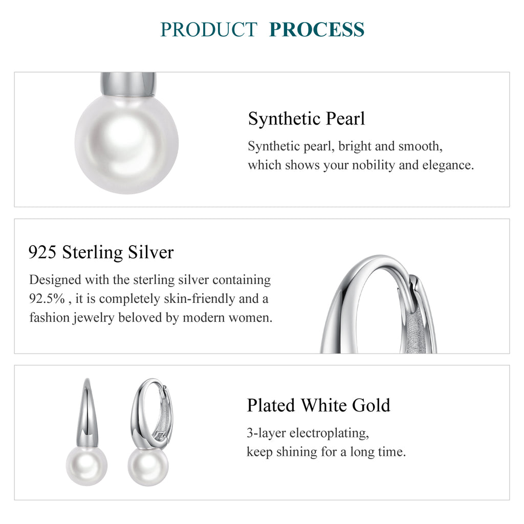 Pearl Hoop Earrings