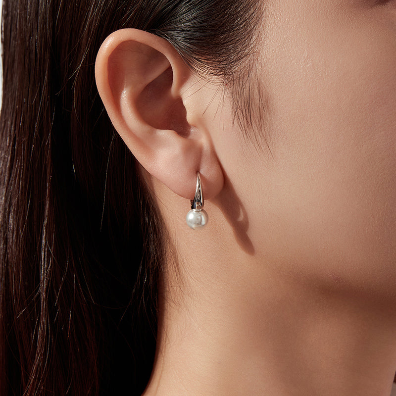 Pearl Hoop Earrings