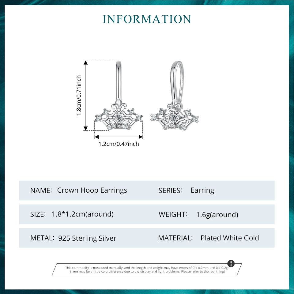 Crown Hoop Earrings