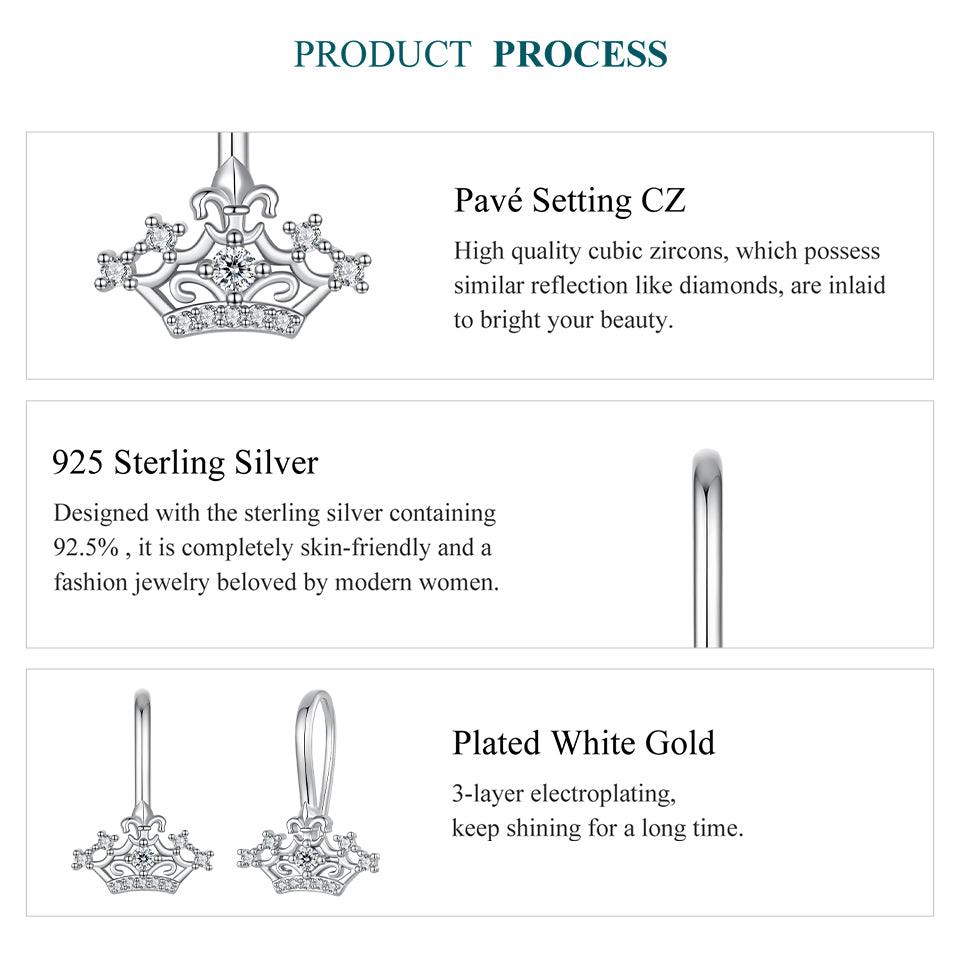 Crown Hoop Earrings