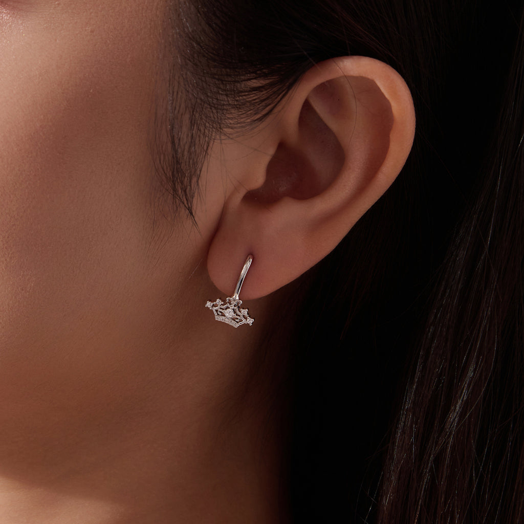 Crown Hoop Earrings