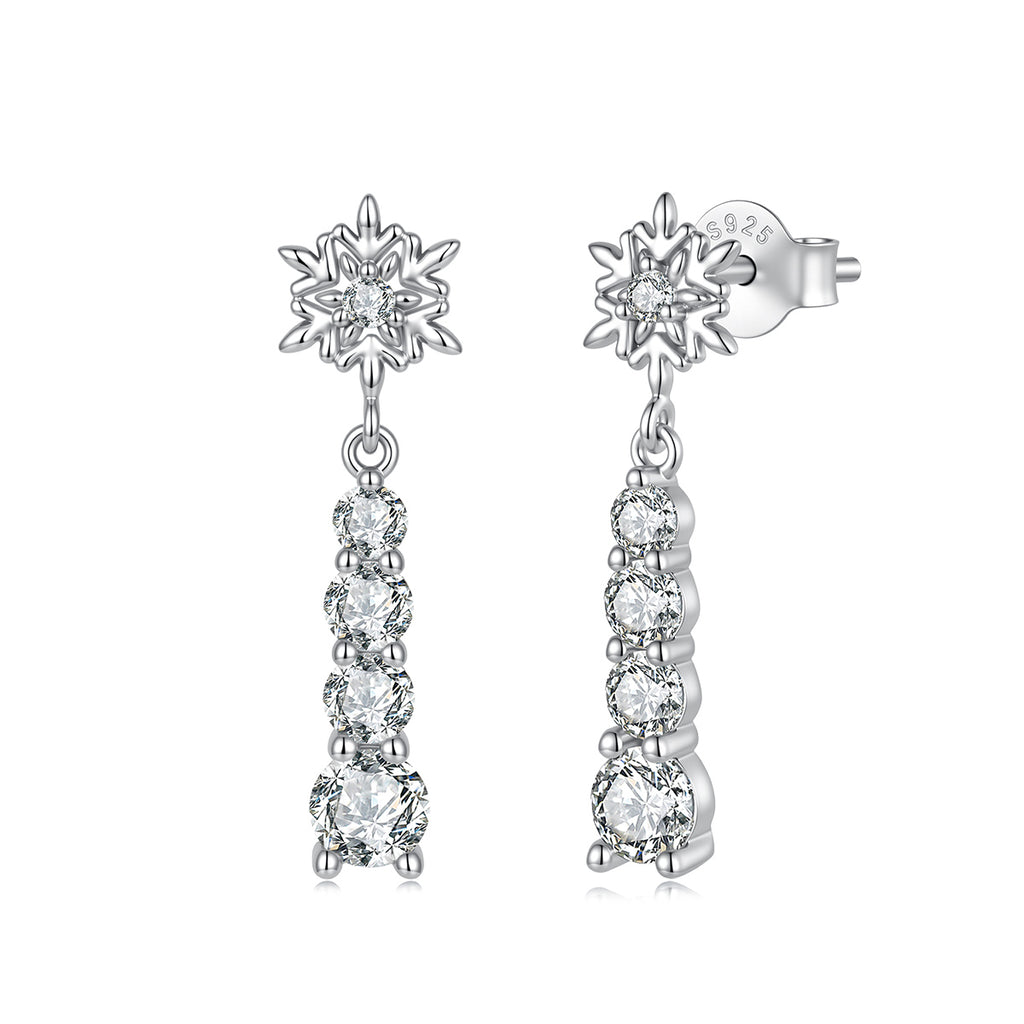 Snowflake Drop Earrings