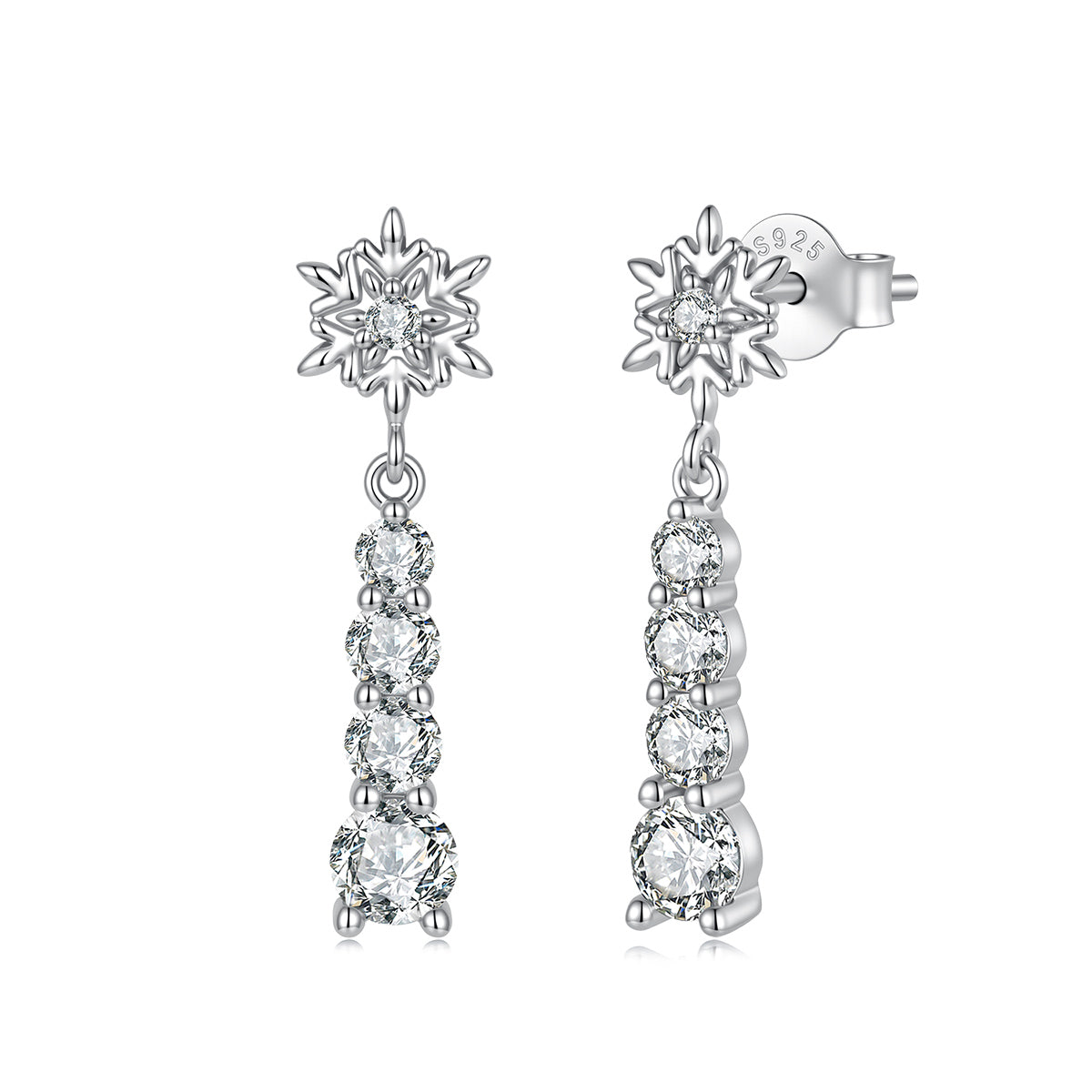 Snowflake Drop Earrings