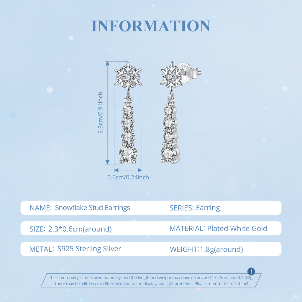 Snowflake Drop Earrings