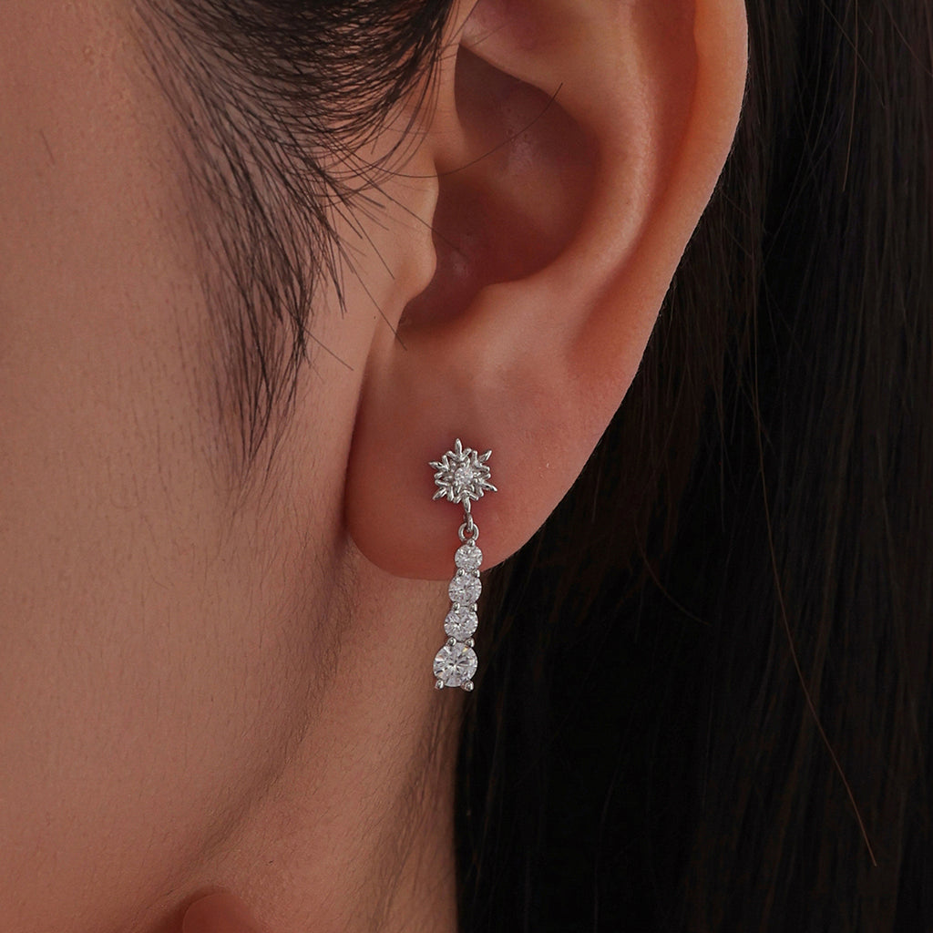 Snowflake Drop Earrings