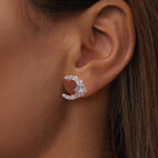 Moon & Snowflake Earrings