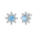 Ice Blue Snowflake Studs