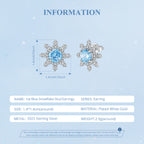 Ice Blue Snowflake Studs