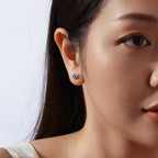 Blue Lily Stud Earrings