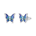Iridescent Butterfly Studs