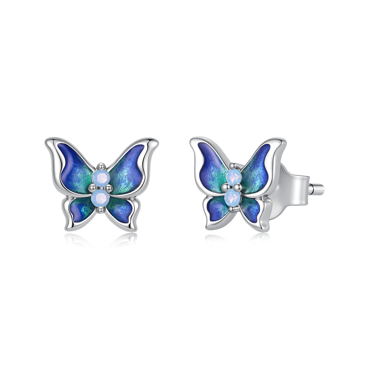 Iridescent Butterfly Studs