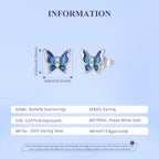 Iridescent Butterfly Studs