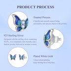 Iridescent Butterfly Studs