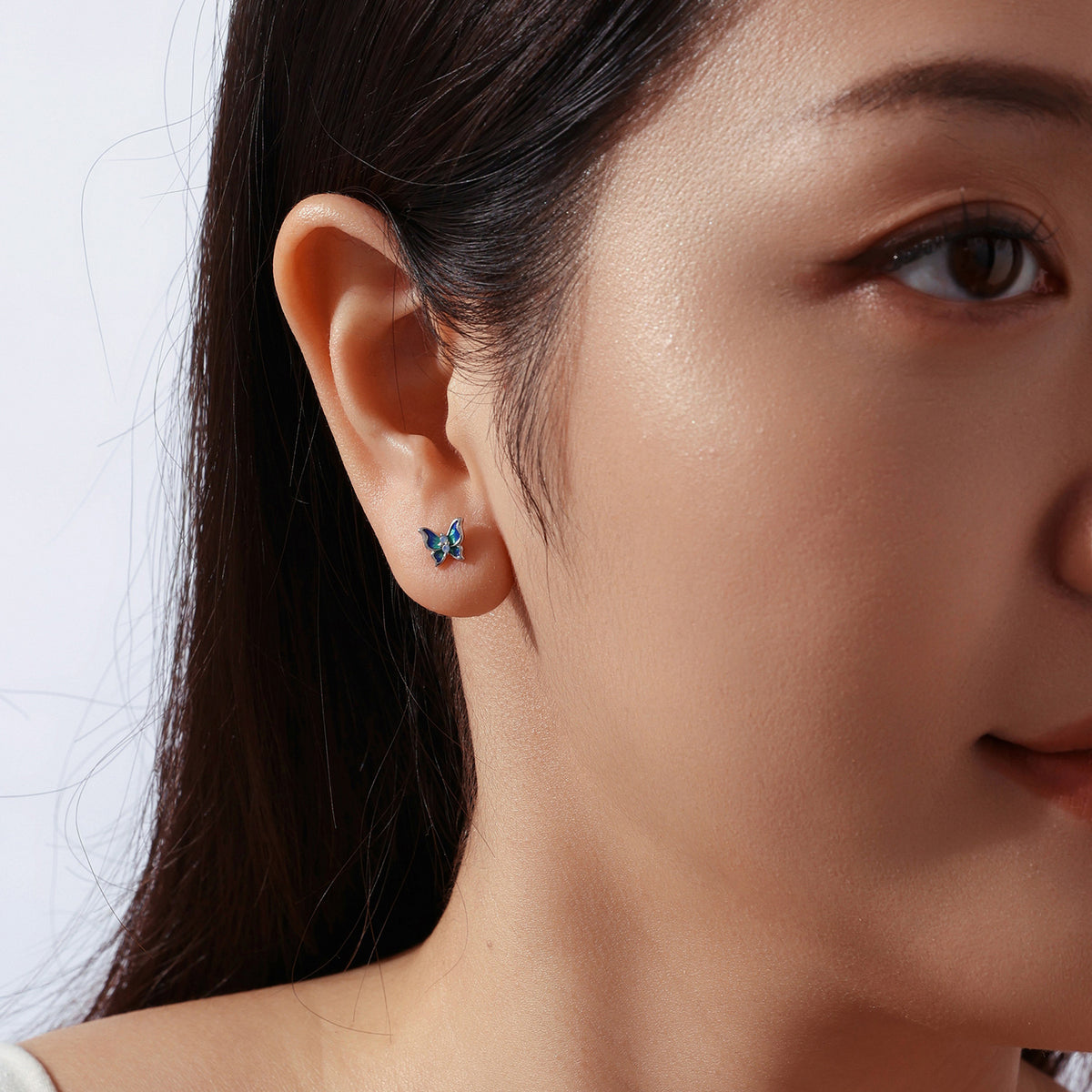 Iridescent Butterfly Studs