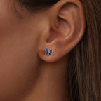 Iridescent Butterfly Studs