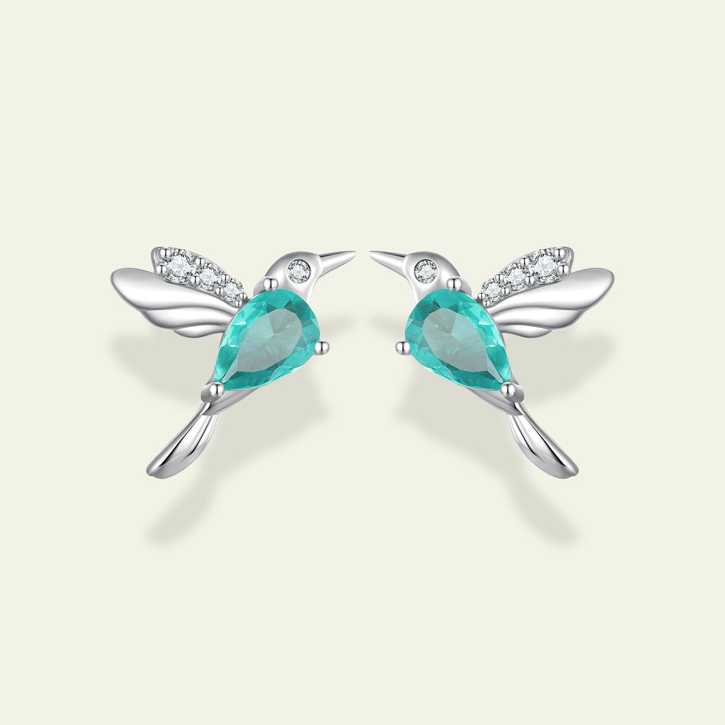 Dewdrop Hummingbird Studs|BAMOER