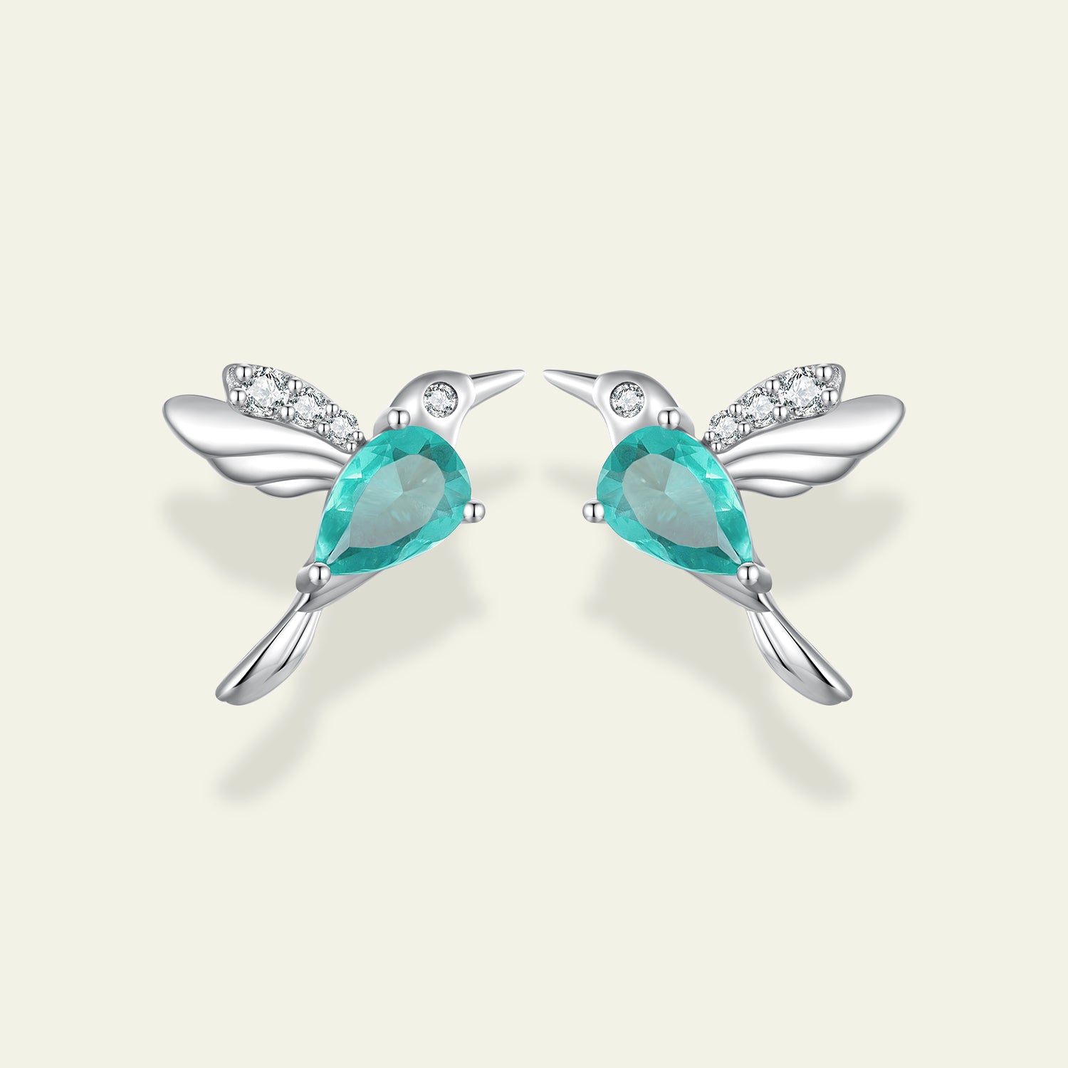 Dewdrop Hummingbird Studs|BAMOER