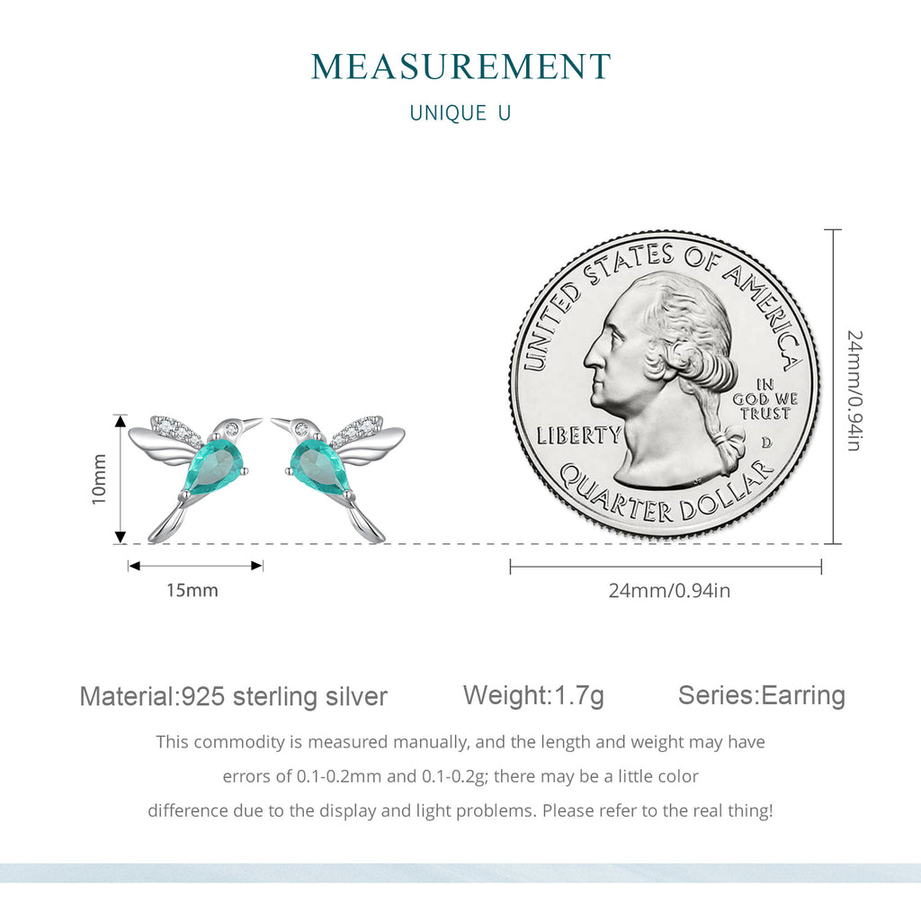 Dewdrop Hummingbird Studs|BAMOER