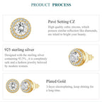 Sparkling Halo Stud Earrings