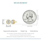 Sparkling Halo Stud Earrings