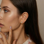Sparkling Halo Stud Earrings