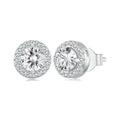Sparkling Halo Stud Earrings