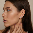 Sparkling Halo Stud Earrings