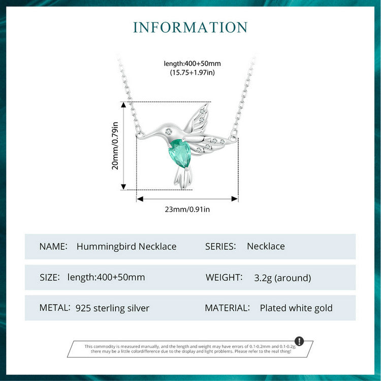 Sparkling Hummingbird Necklace
