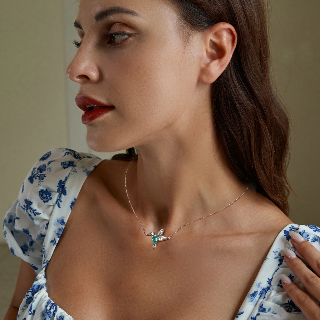 Sparkling Hummingbird Necklace