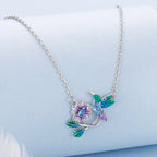 BAMOER Hummingbird Blossom Necklace