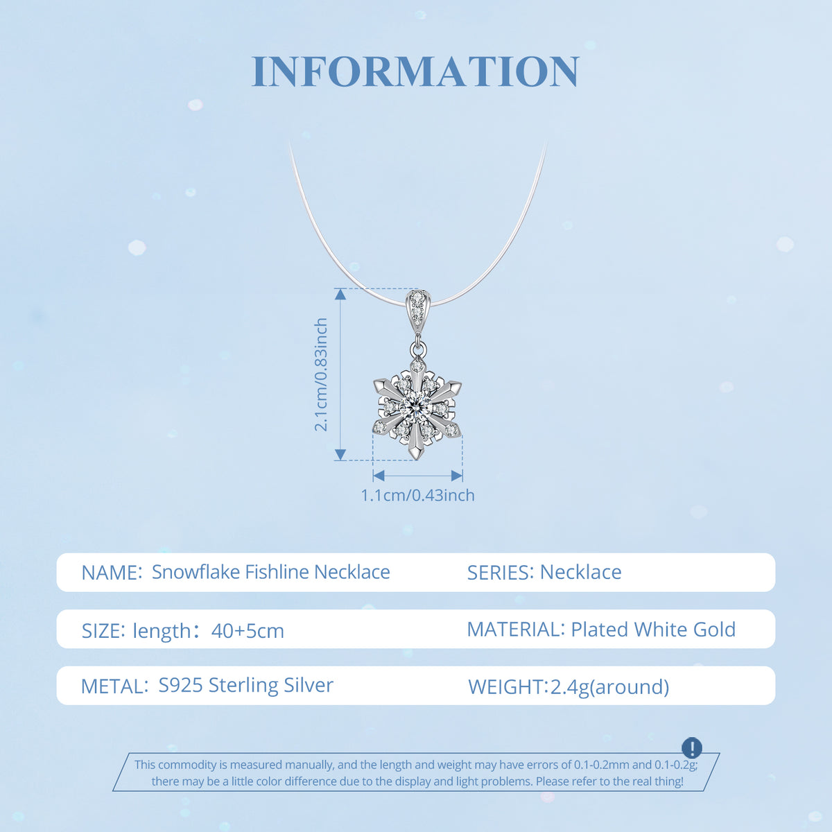 Snowflake Illusion Necklace