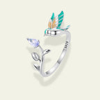 Nature Bird and Flower Ring