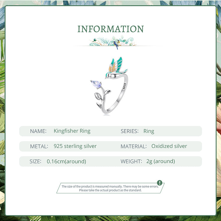 Nature Bird and Flower Ring