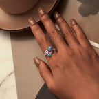 Violet Hummingbird Ring|BAMOER