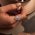Violet Hummingbird Ring|BAMOER