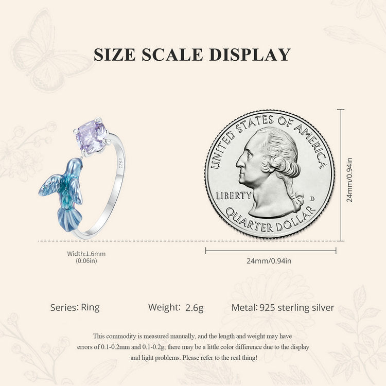 Skyward Hummingbird Ring