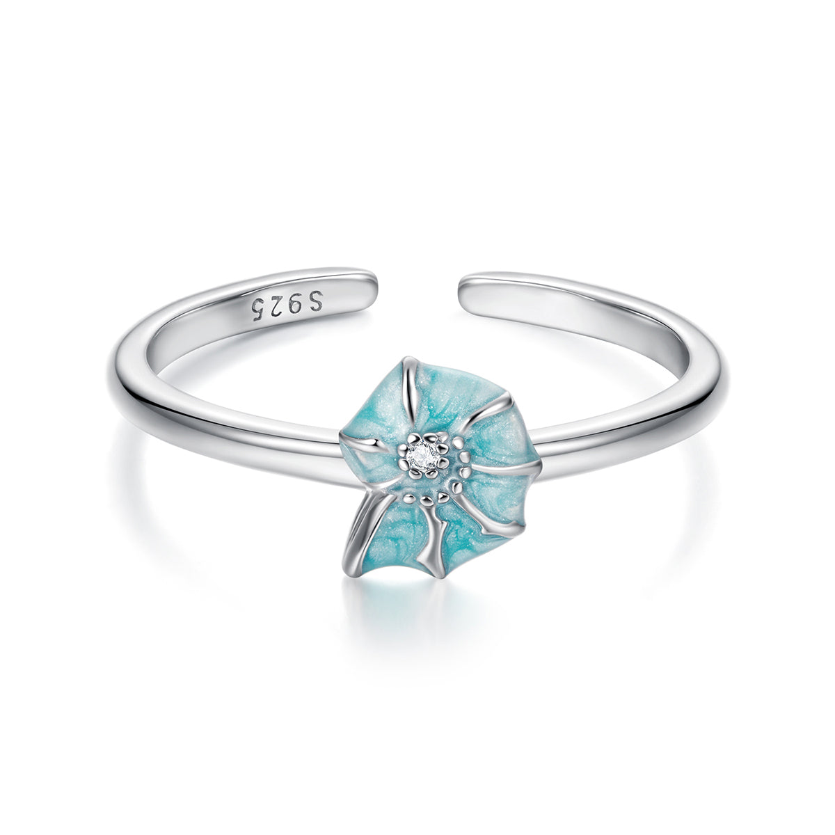 Ocean Blue Shell Ring