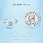 Ocean Blue Shell Ring