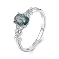 Botanical Moss Agate Ring