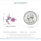 Pink Bird & Bloom Ring|BAMOER