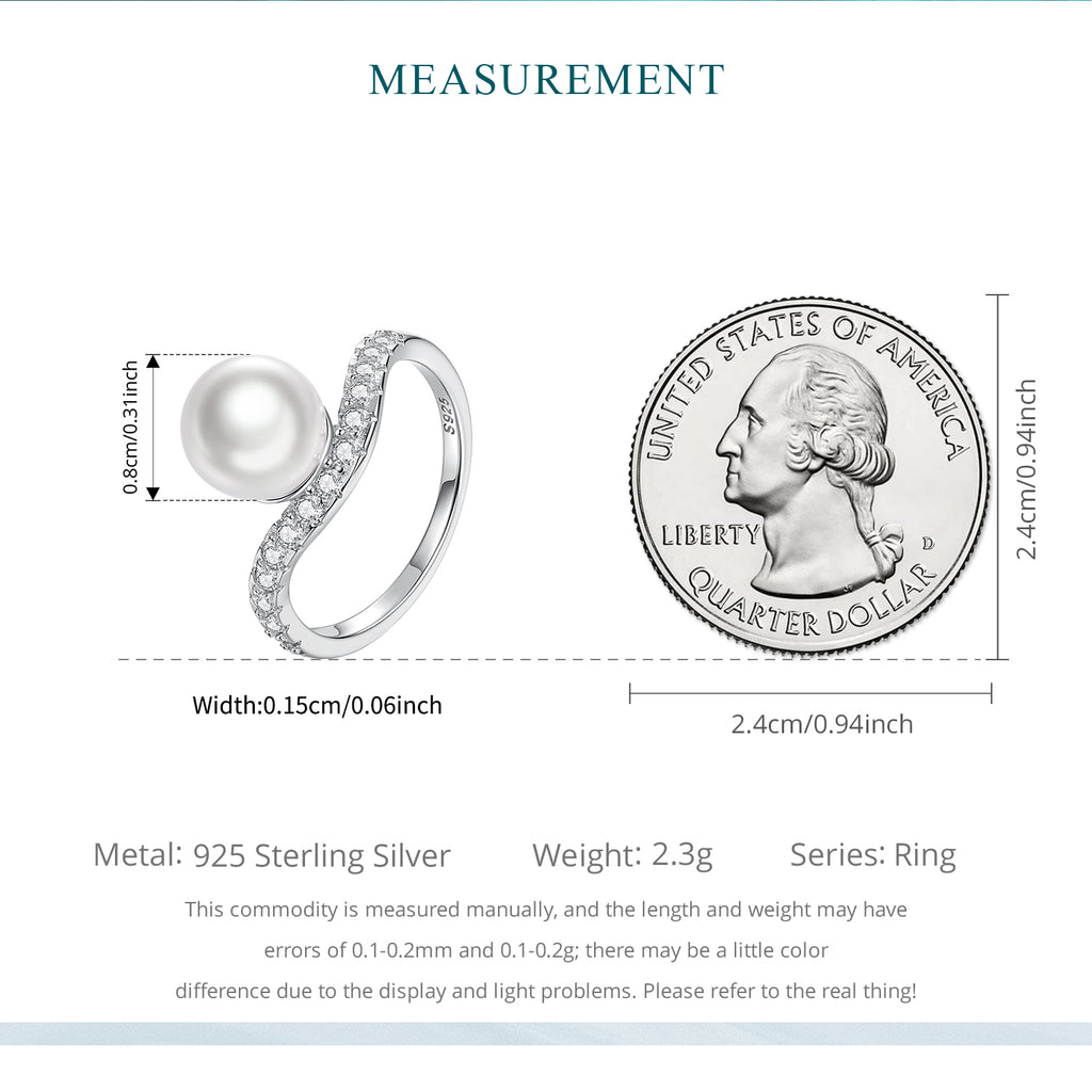 V-Shape Pearl Ring