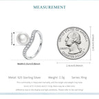 V-Shape Pearl Ring