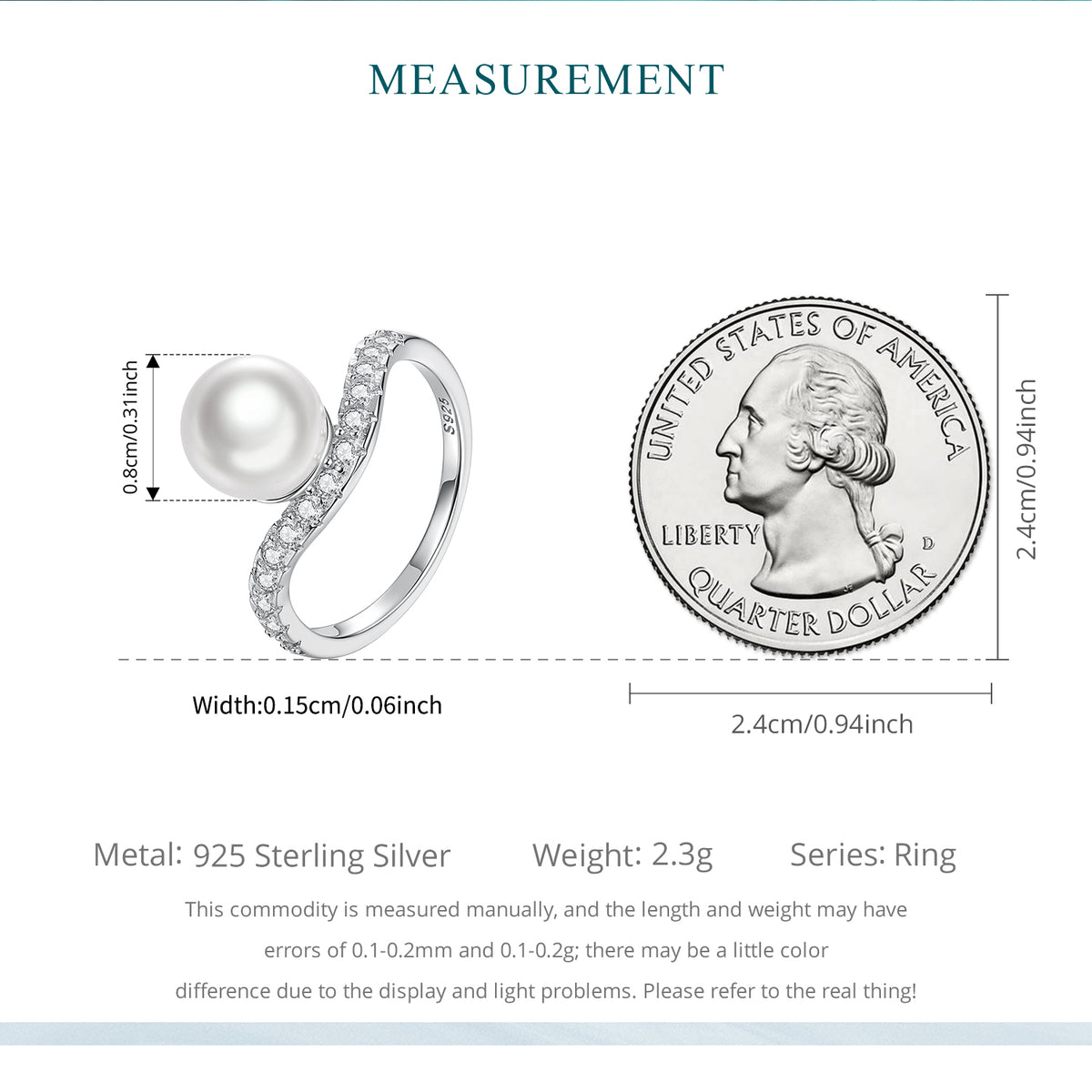V-Shape Pearl Ring