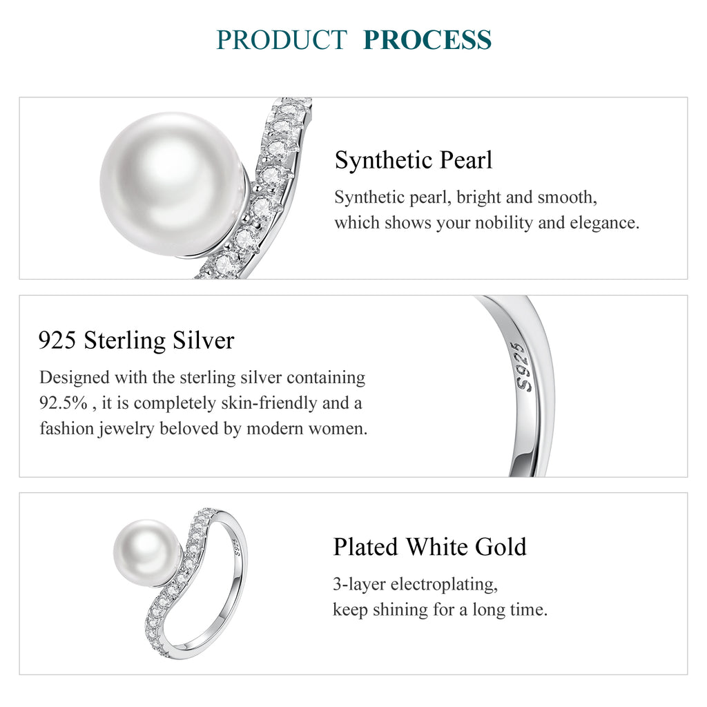 V-Shape Pearl Ring