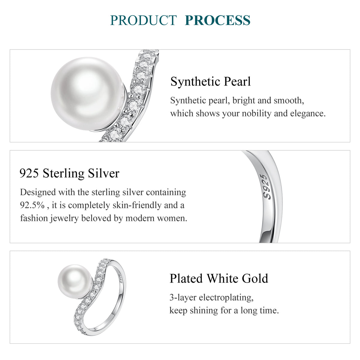 V-Shape Pearl Ring