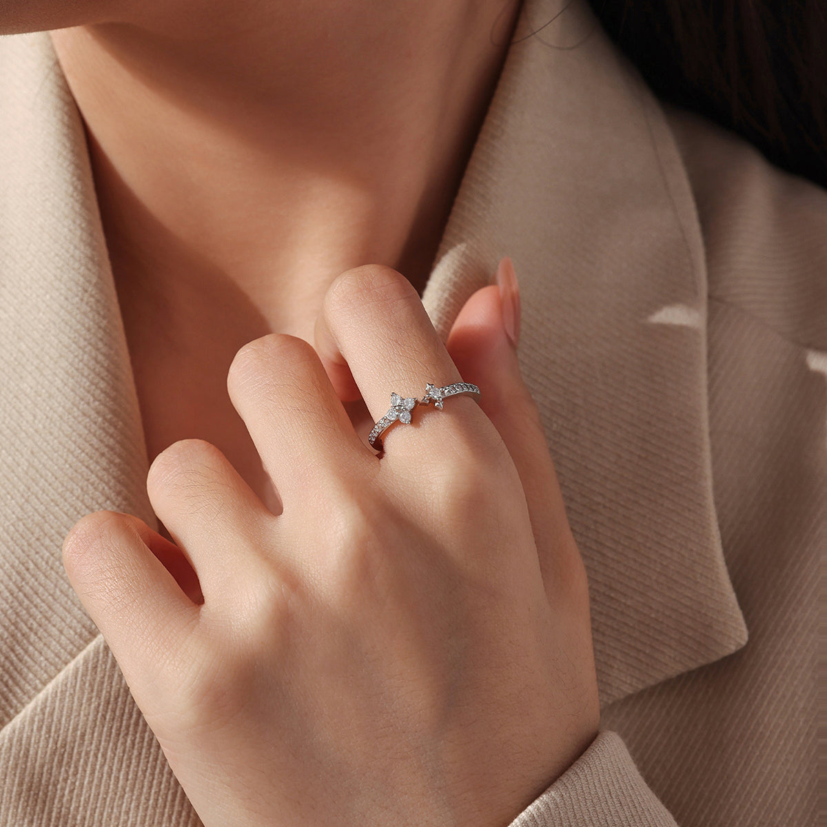 Clover Open Ring